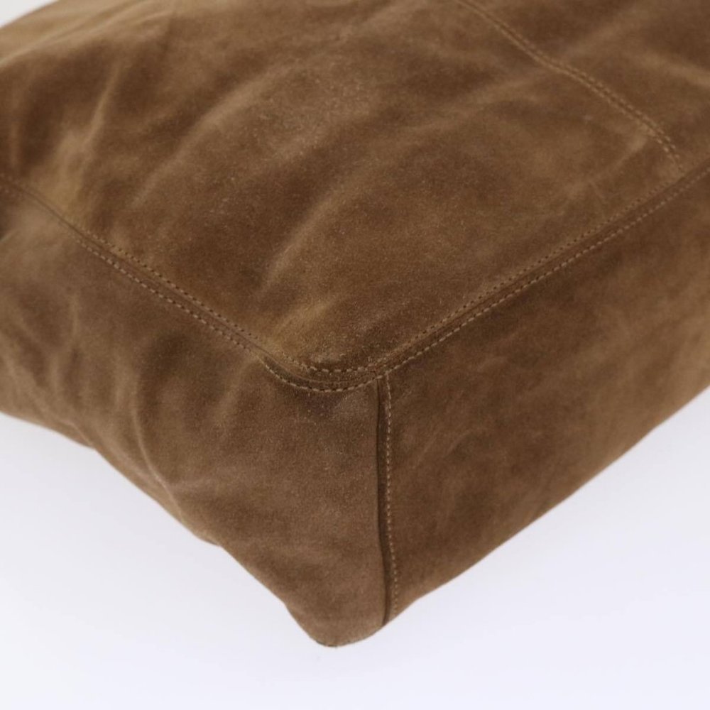 CHANEL Tote Bag Suede Brown CC Auth - Picture 13 of 15